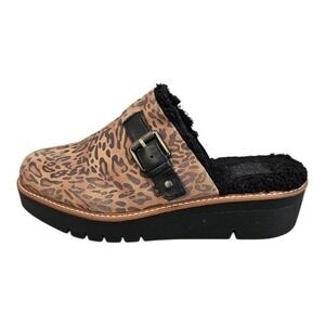 Naturalizer Wayde Clog Mule‎ Platform Cheetah Animal Print 9.5 M